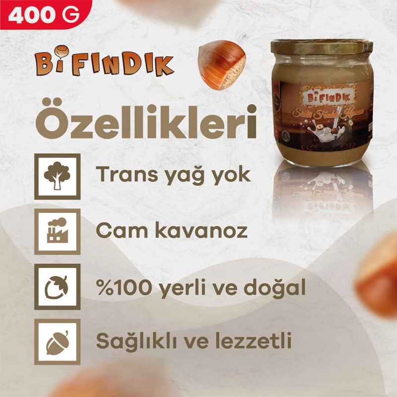 Sütlü Fındık Kreması 400gr