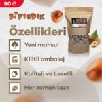 Kabuğunda Kavrulmuş Tuzlu Fındık 80 g