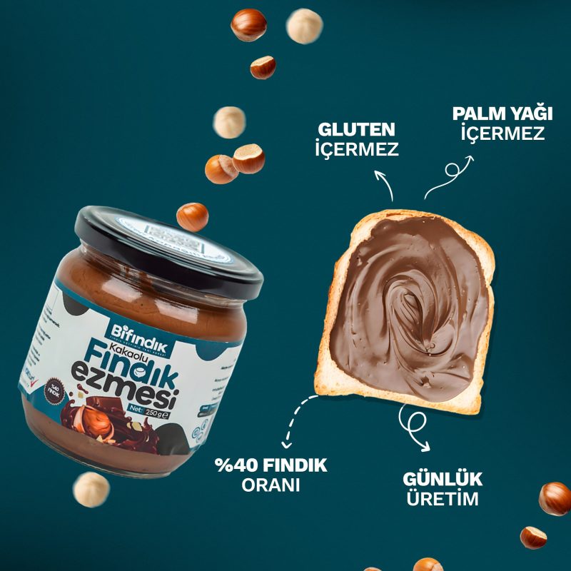 Parçacıklı kakaolu fındık ezmesi 250 gr