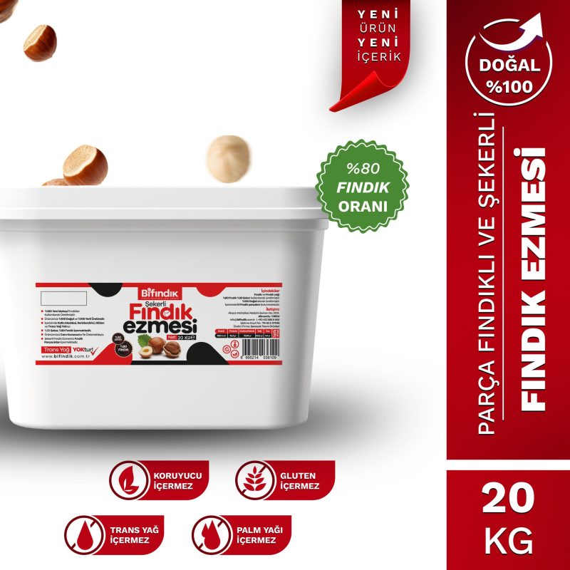 Şekerli fındık ezmesi 20 kg