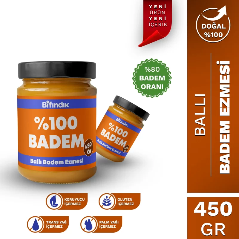 Ballı badem ezmesi 450 gr