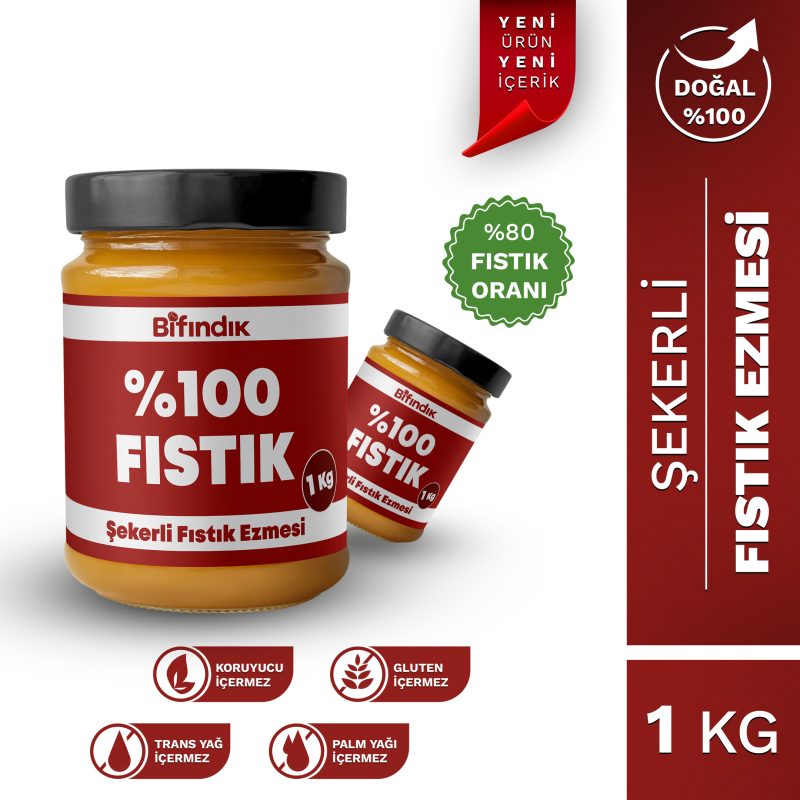 Şekerli fıstık ezmesi 1 kg