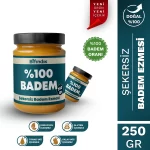 Şekersiz badem ezmesi 250 gr