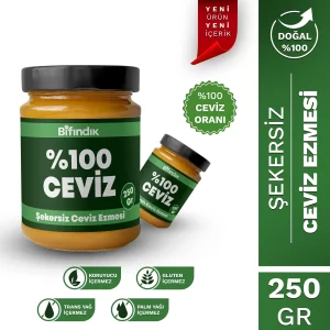 Şekersiz ceviz ezmesi 250 gr