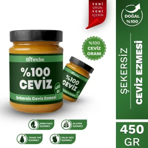 Şekersiz ceviz ezmesi 450 gr