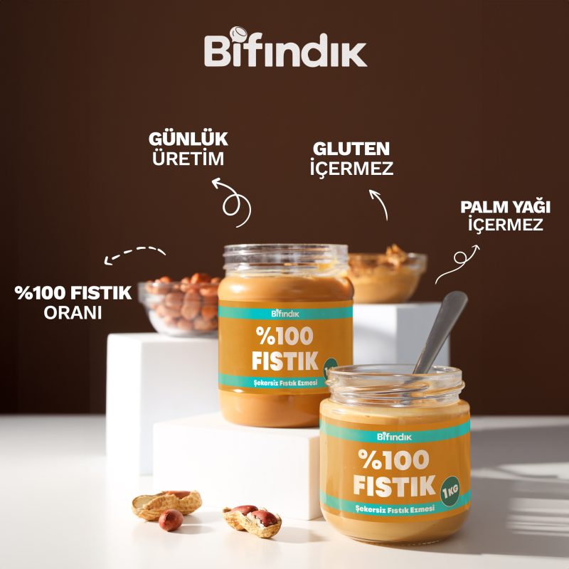 Şekersiz fıstık ezmesi 1 kg