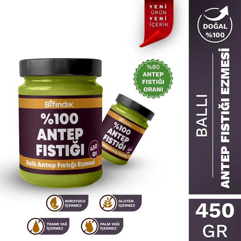 Ballı antep fıstığı ezmesi 450 gr