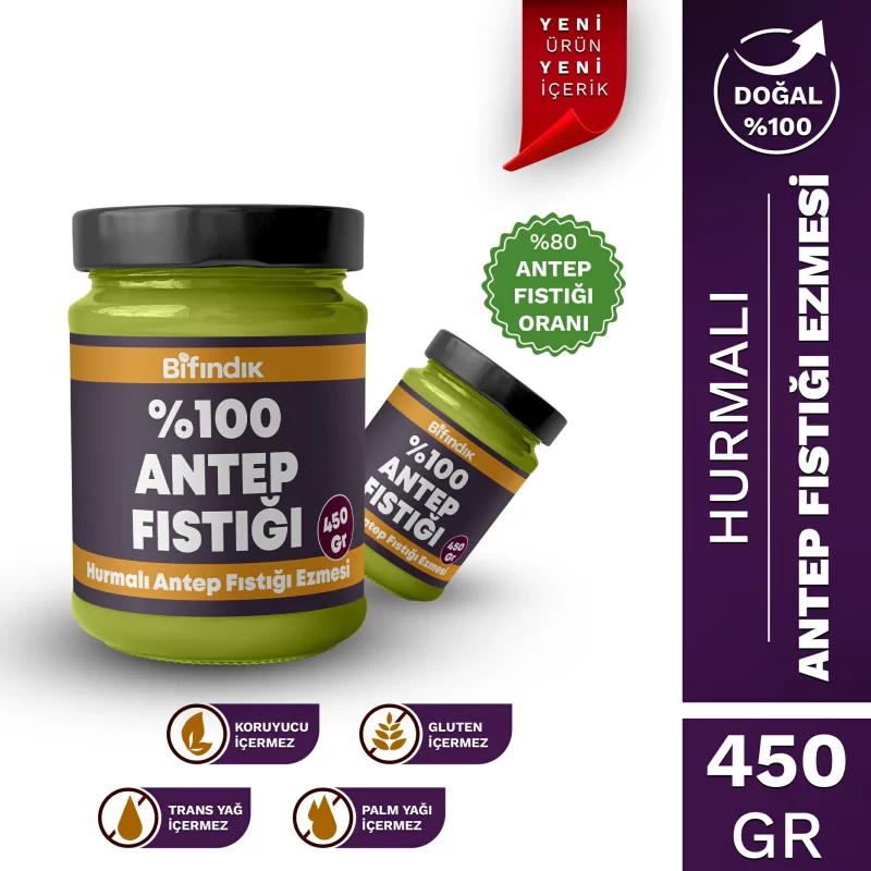 Hurmalı antep fıstığı ezmesi 450 gr