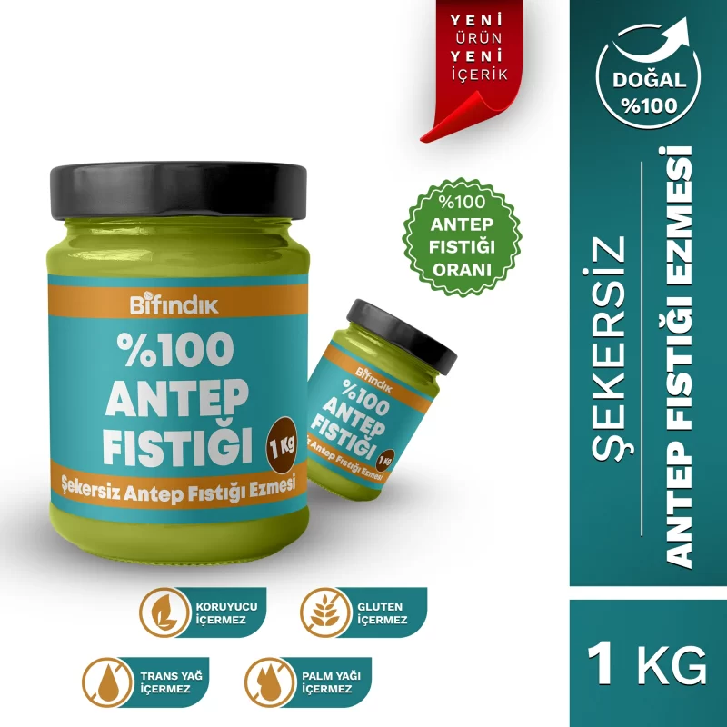 Şekersiz antep fıstığı ezmesi 1 kg