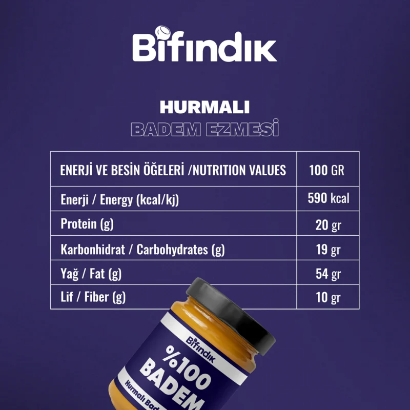 Hurmalı badem ezmesi 350 gr